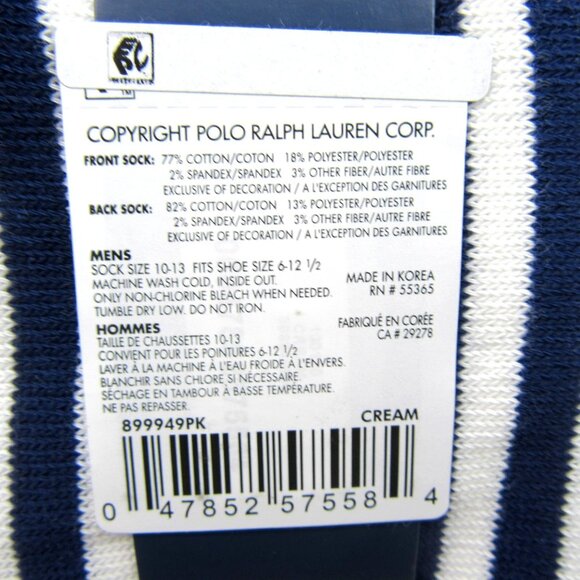 Polo Ralph Lauren RL Anchor Slack Socks Mens Size 6-12.5 (2 PAIRS) NEW - Picture 13 of 13